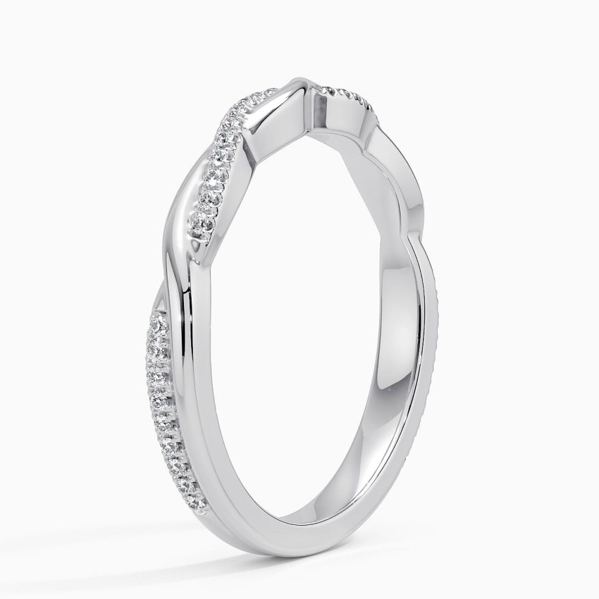 Petite Twisted Vine Diamond wedding Ring