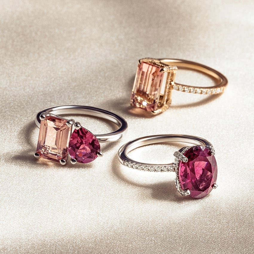 Moi Morganite and Pink Tourmaline Cocktail Ring