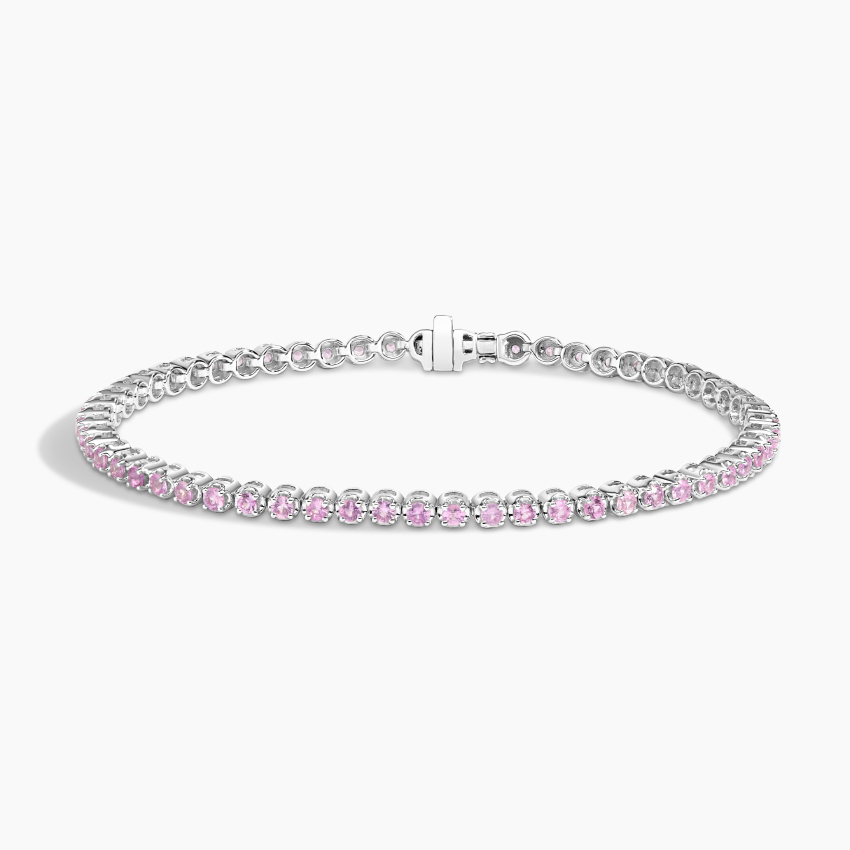 catchy Pink Sapphire Tennis Bracelet