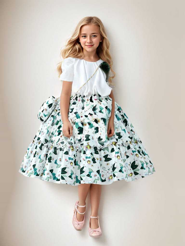 Girls dress with a cute bag