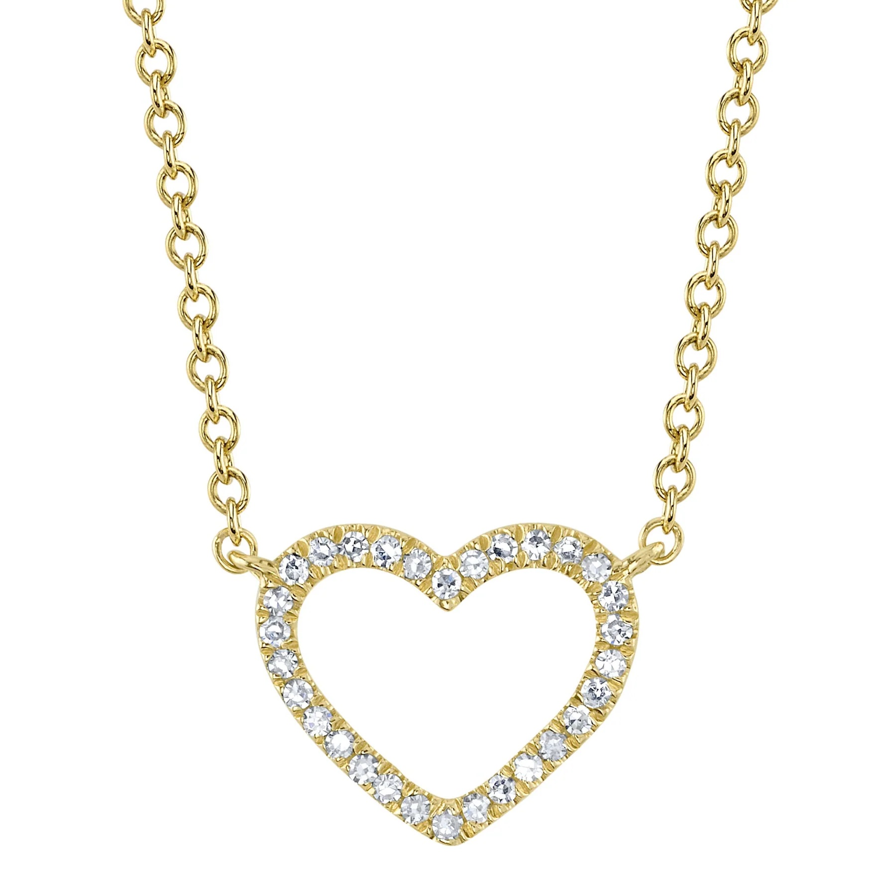 14k yellow gold Shy Creations heart necklace