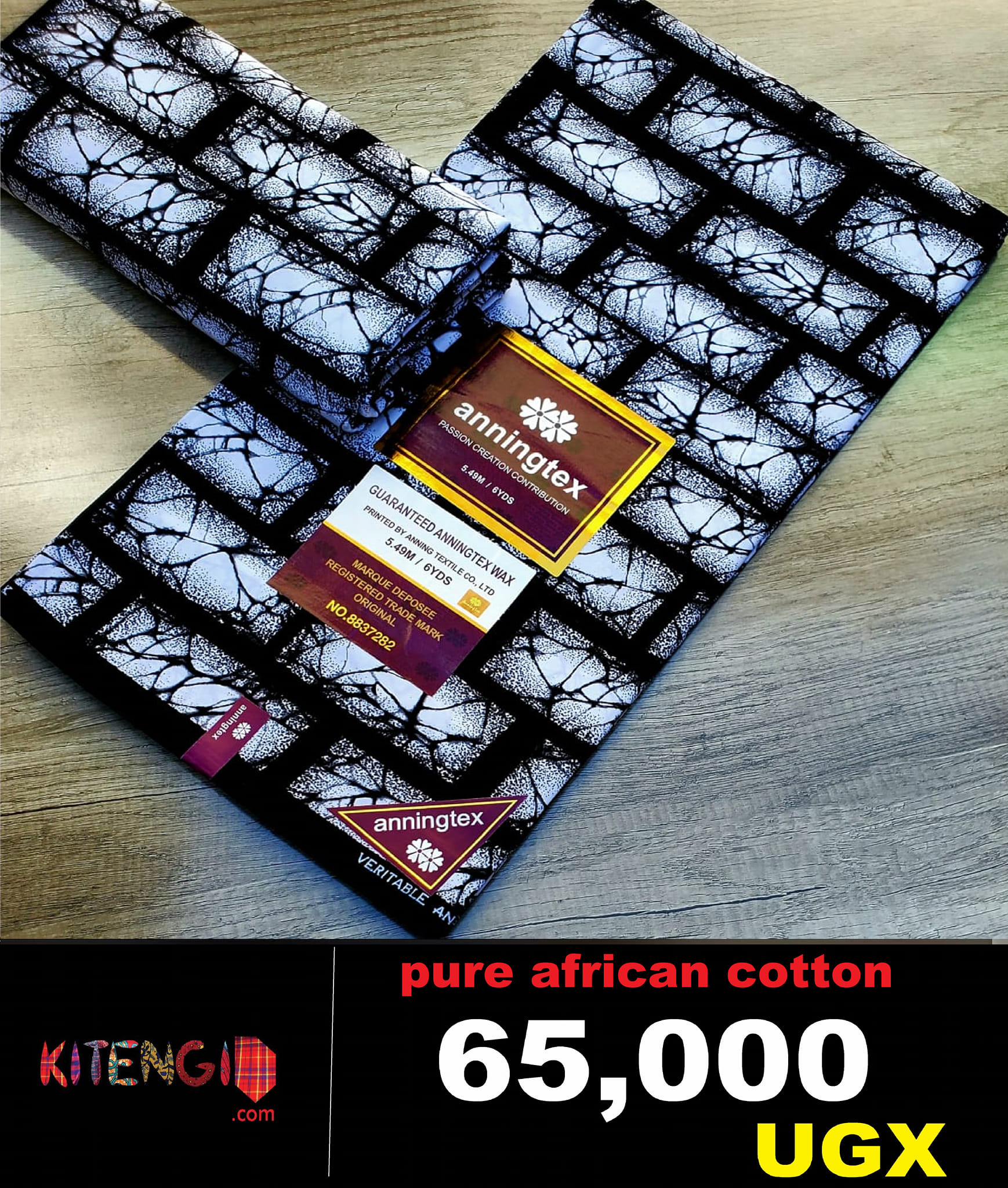 Pure cotton kitenji fabric