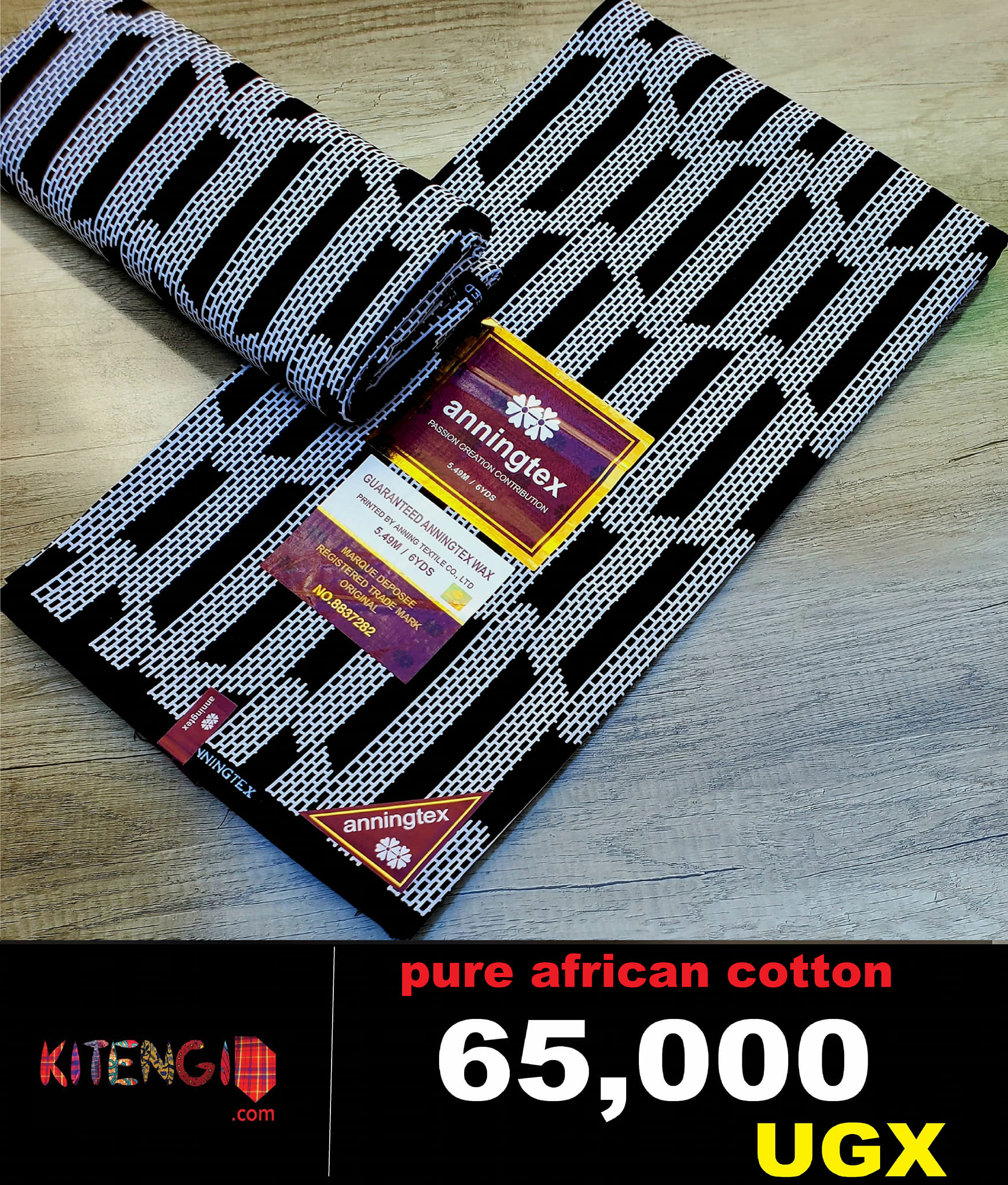 Pure cotton kitenji fabric