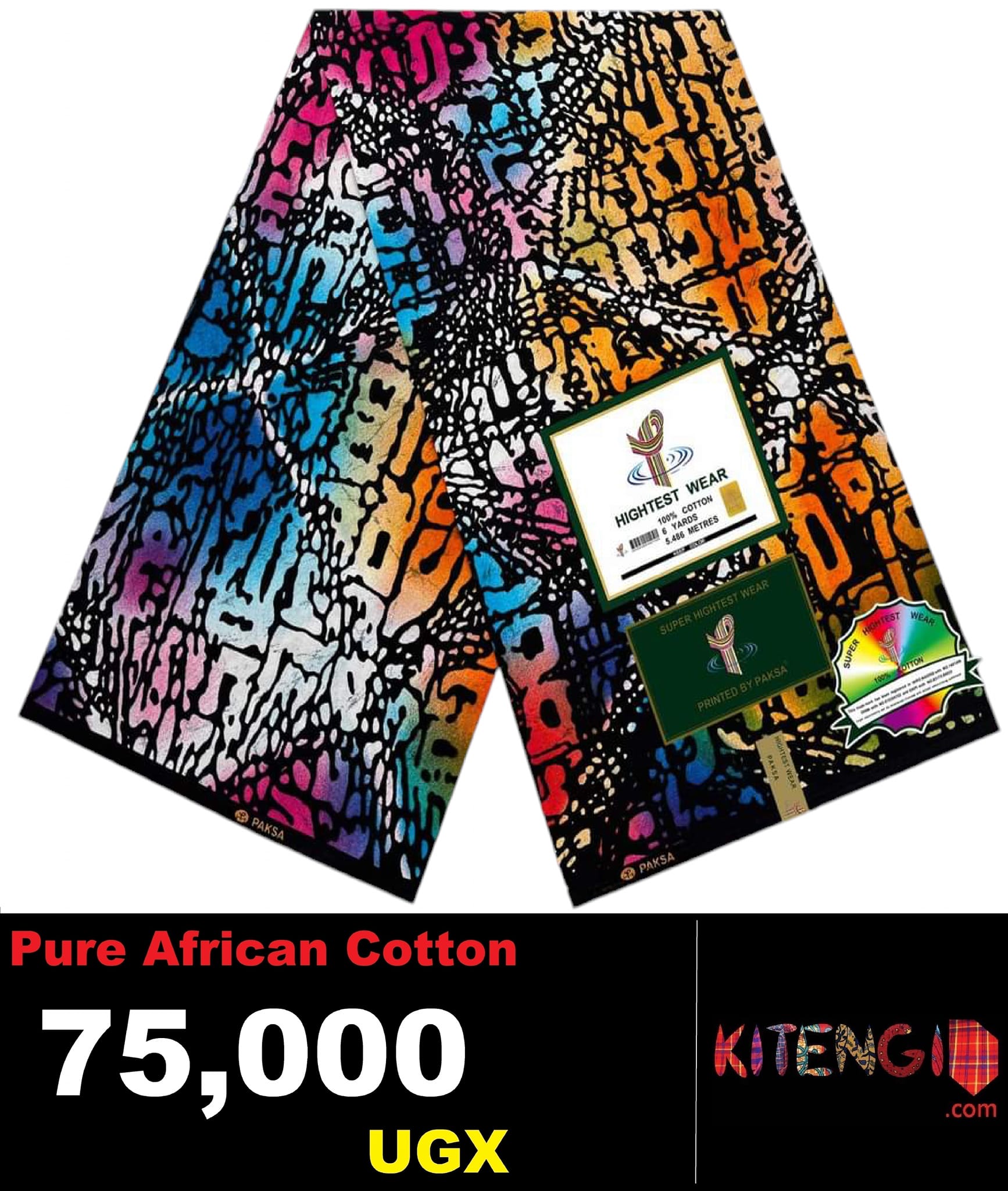 Pure cotton Kitenji African  fabrics