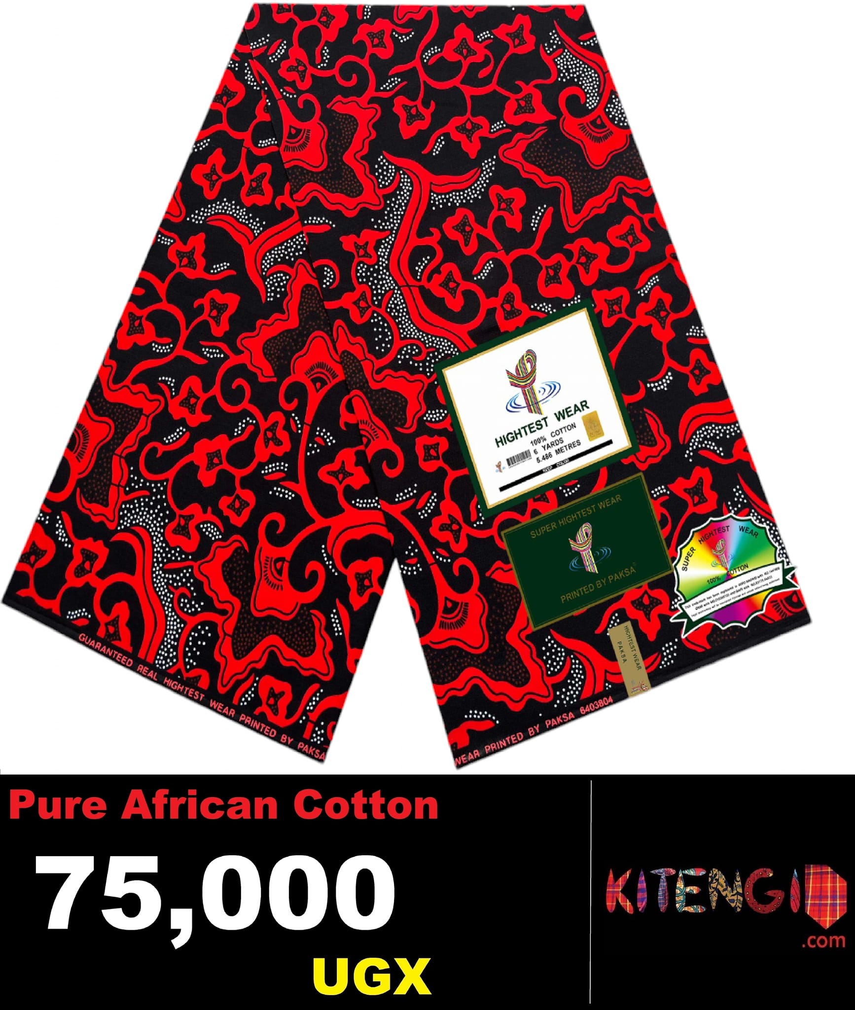 Pure cotton Kitenji African  fabrics