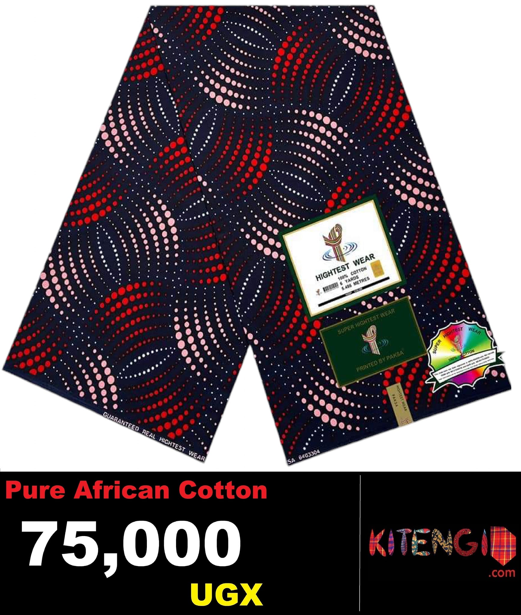 Pure cotton Kitenji African  fabrics