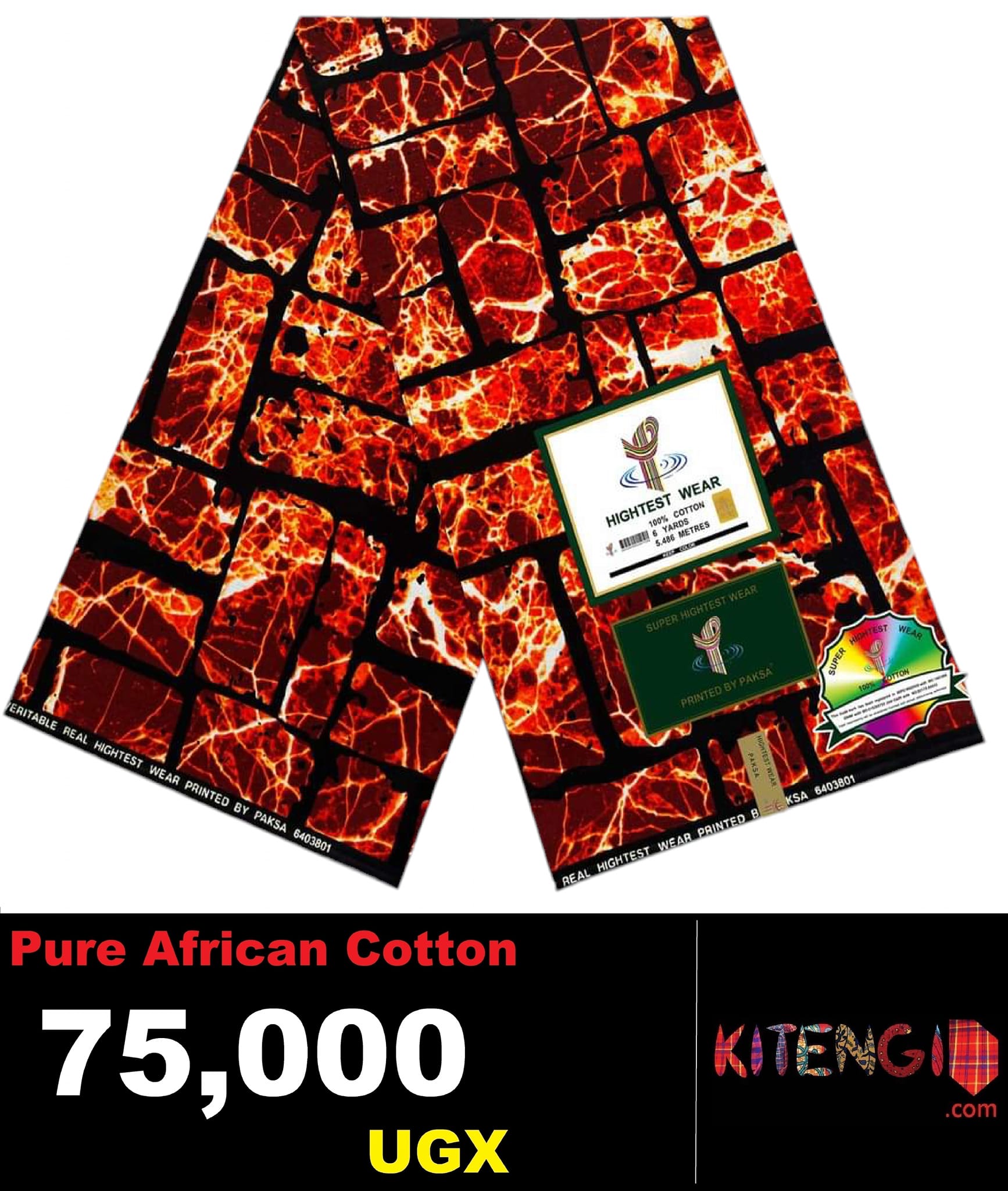 Pure cotton Kitenji African  fabrics