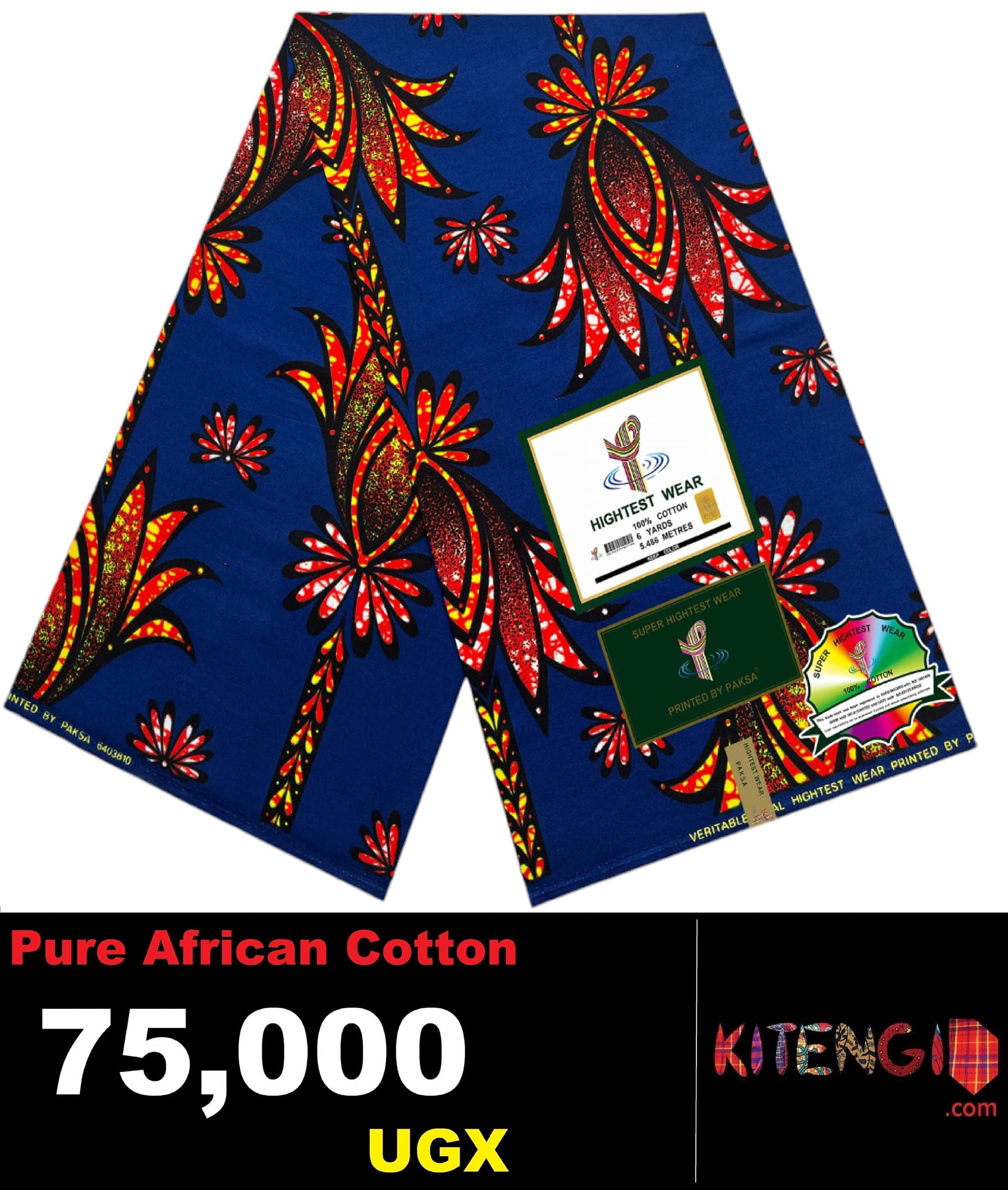 Pure cotton Kitenji African  fabrics