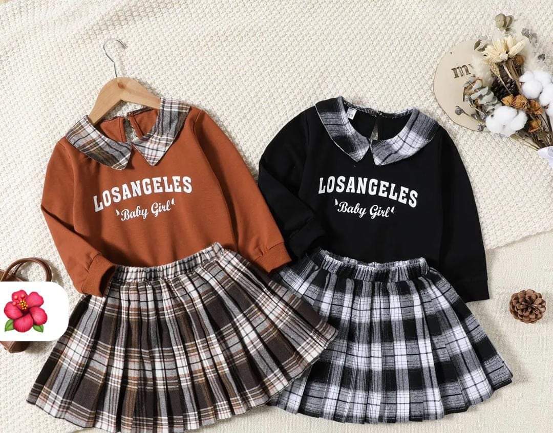 Girls skirt and top set 