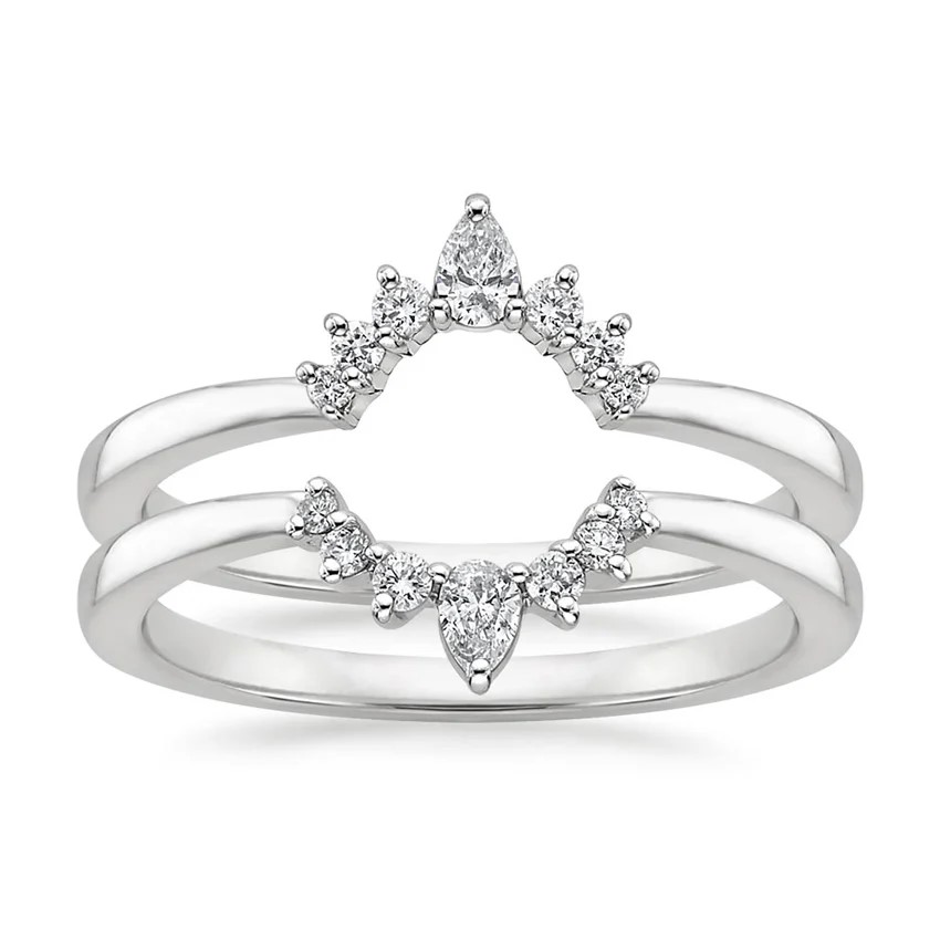 Lunette Nested Diamond wedding Rings