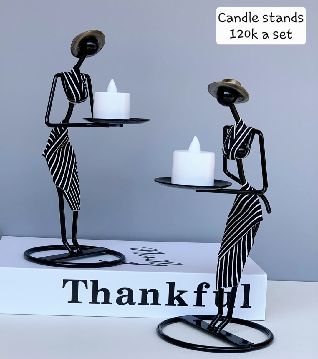 candle stand pair