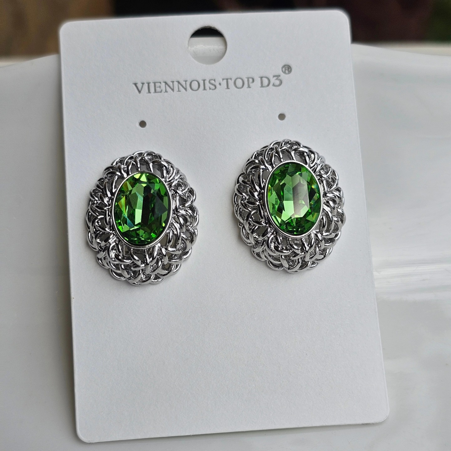 Viennois Button Earrings.