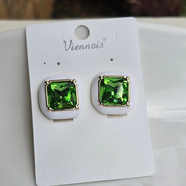 Viennois Button Earrings.