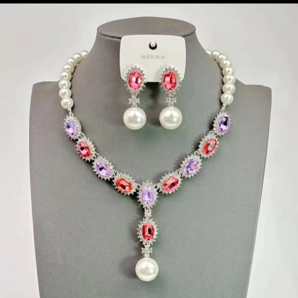 classy earring and necklace set