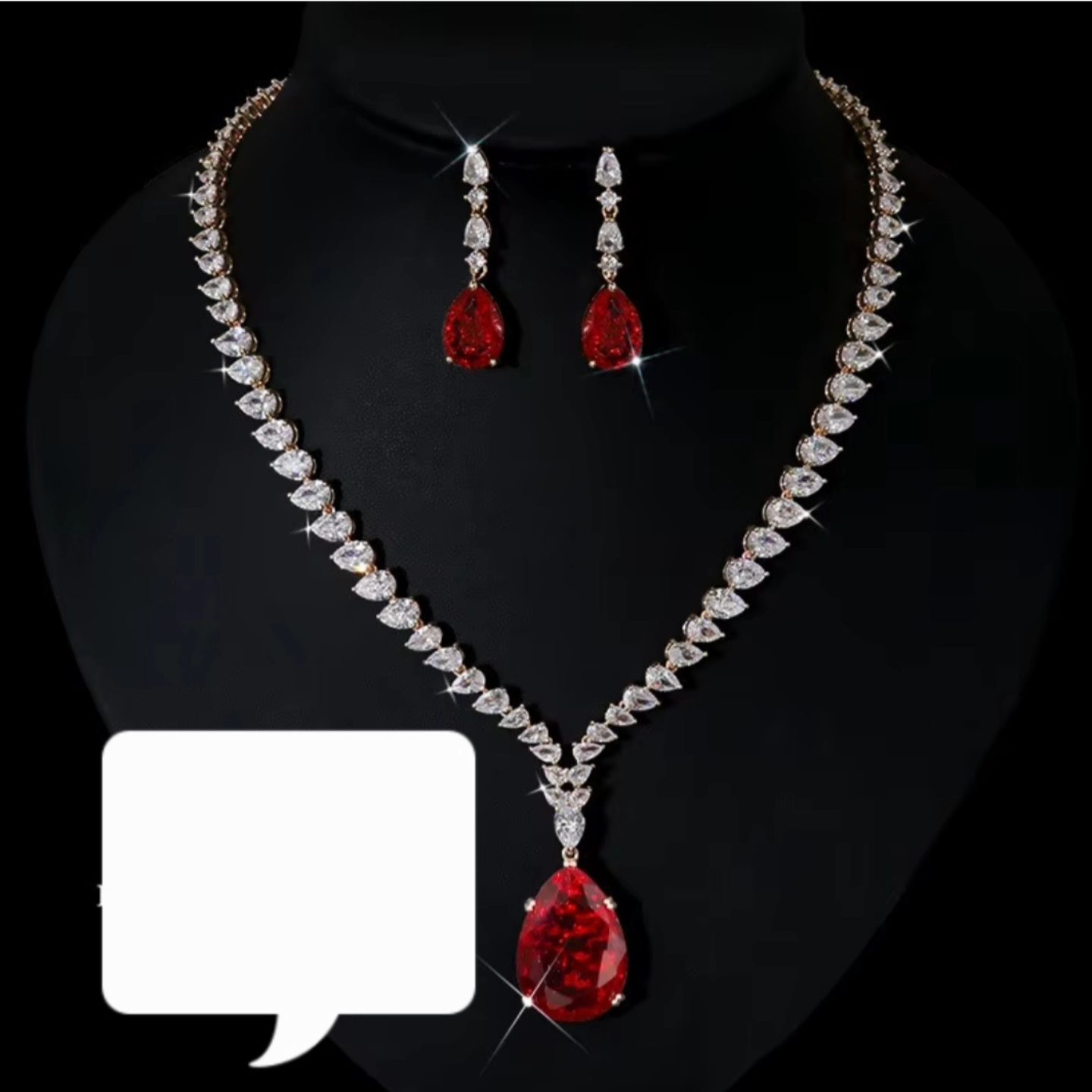 Bridal necklace with earrings set