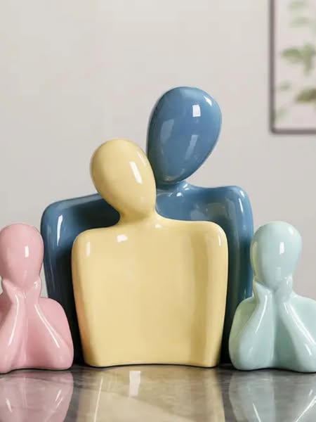 set of 4 sculpture home decorations