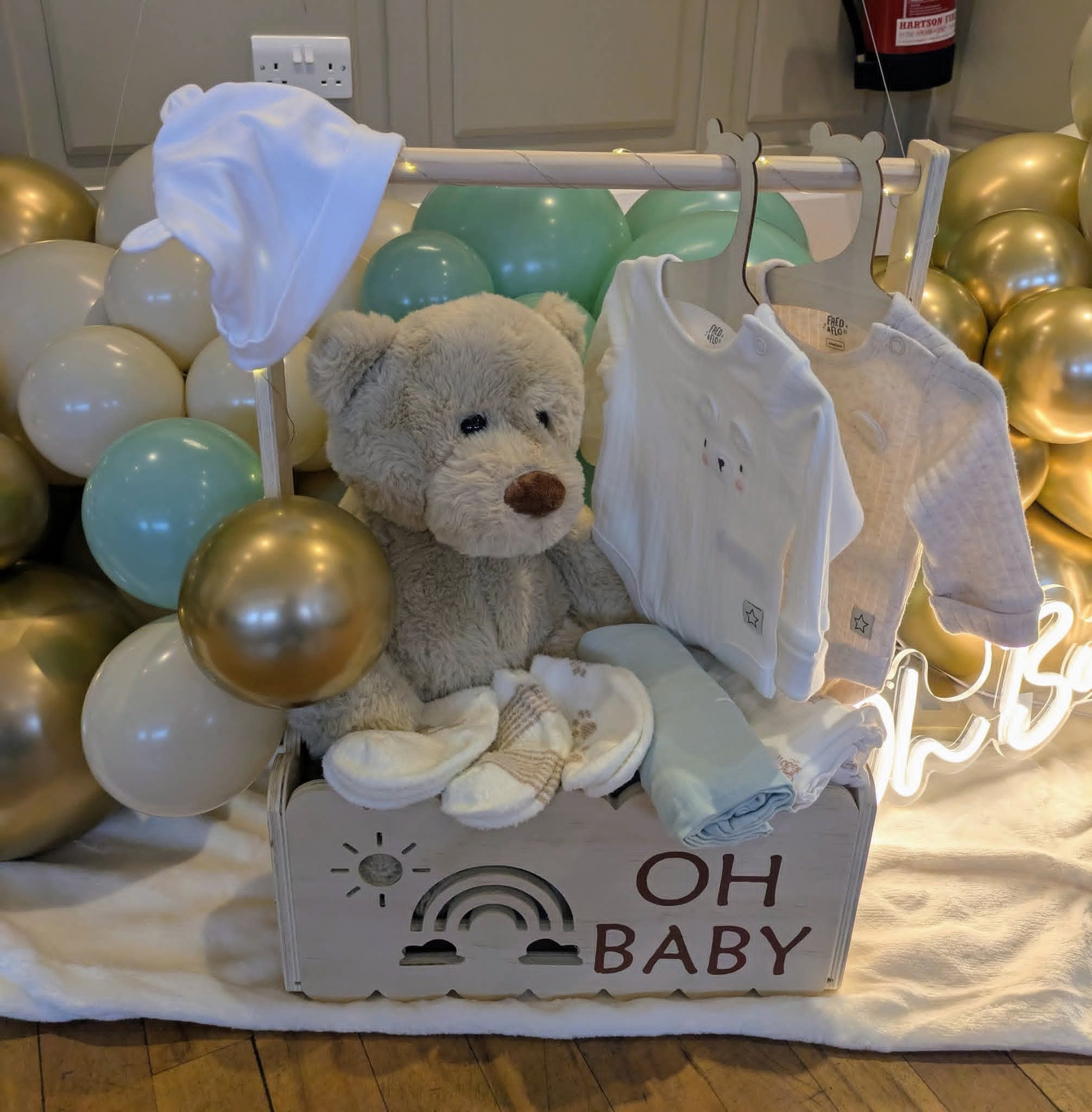 Baby in bloom decoration