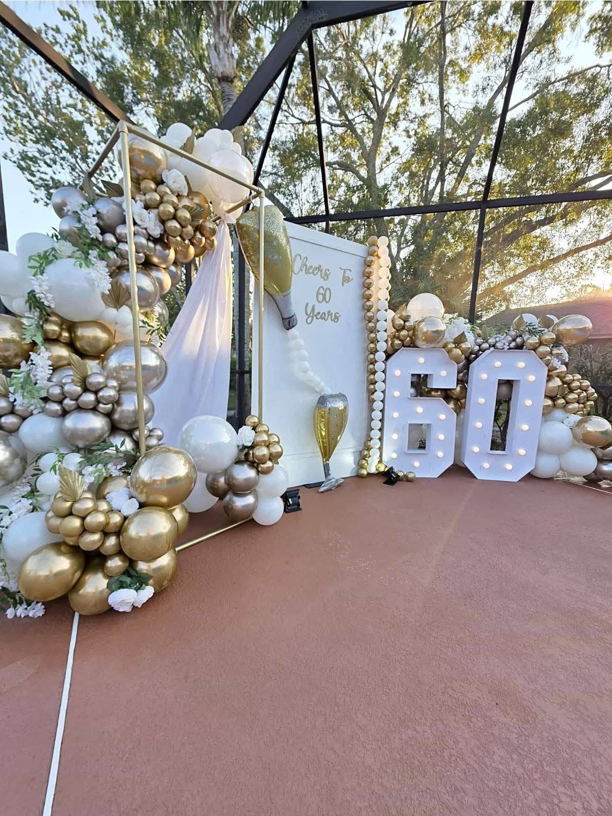 Golden sixty decoration