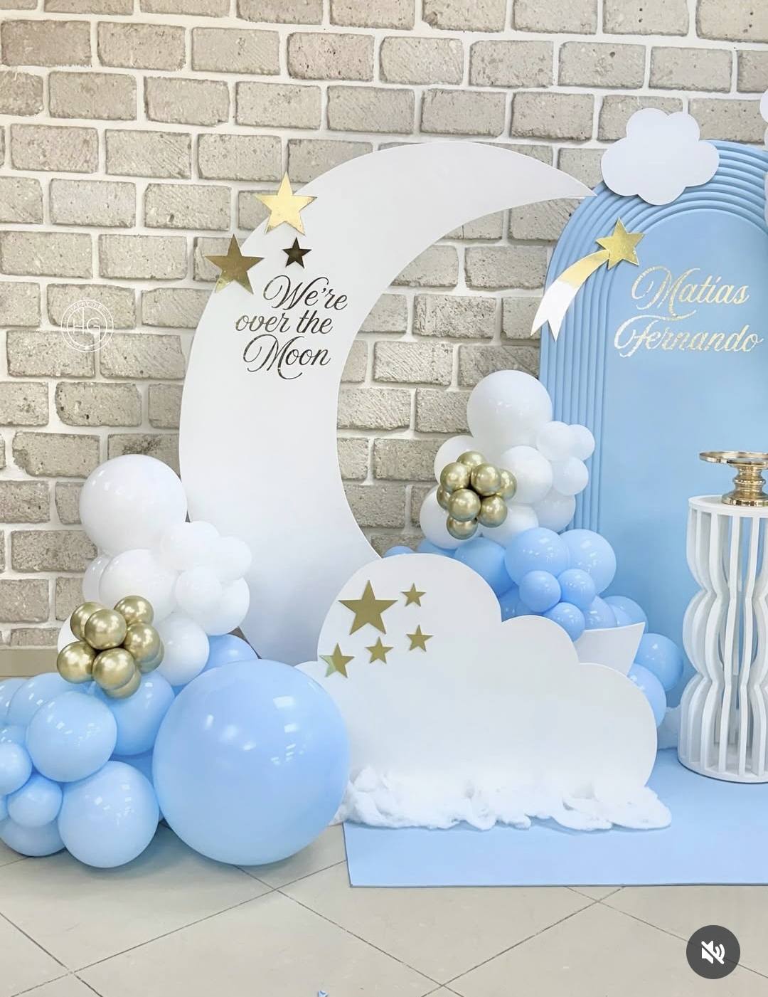 Baby boy birthday deco