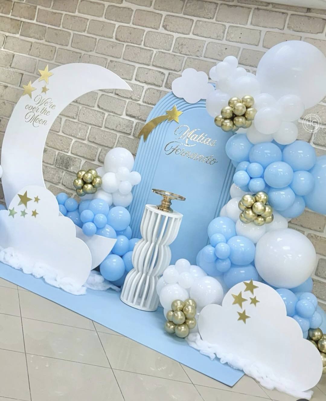 Baby boy birthday deco