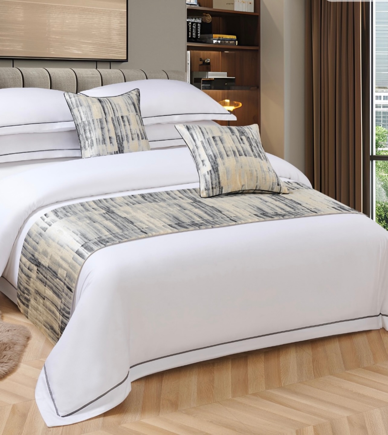 Bed runner’s with 2 cushion  covers