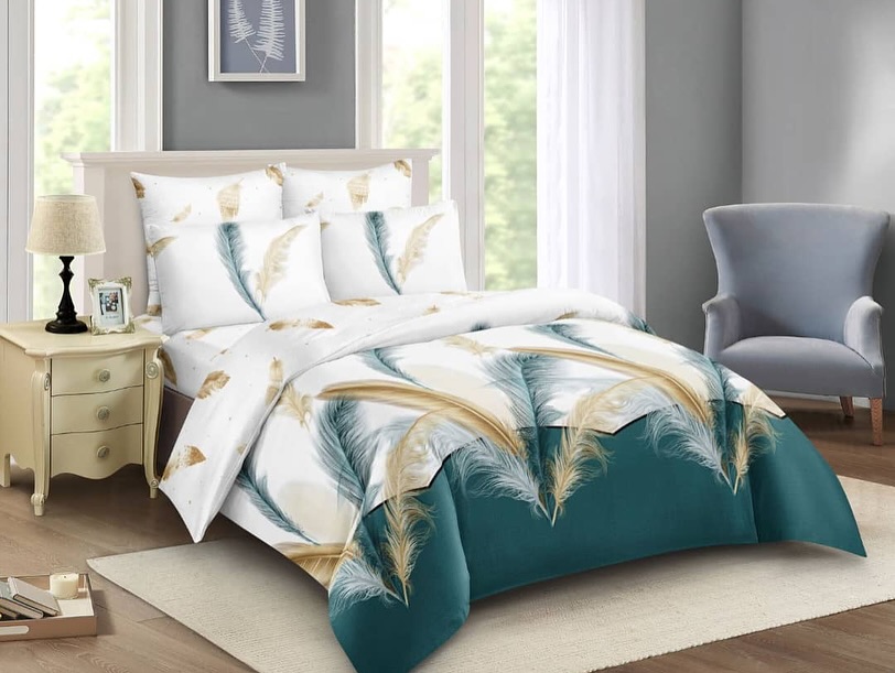 5/6 duvets with 2 pillow cases with a bedsheet
