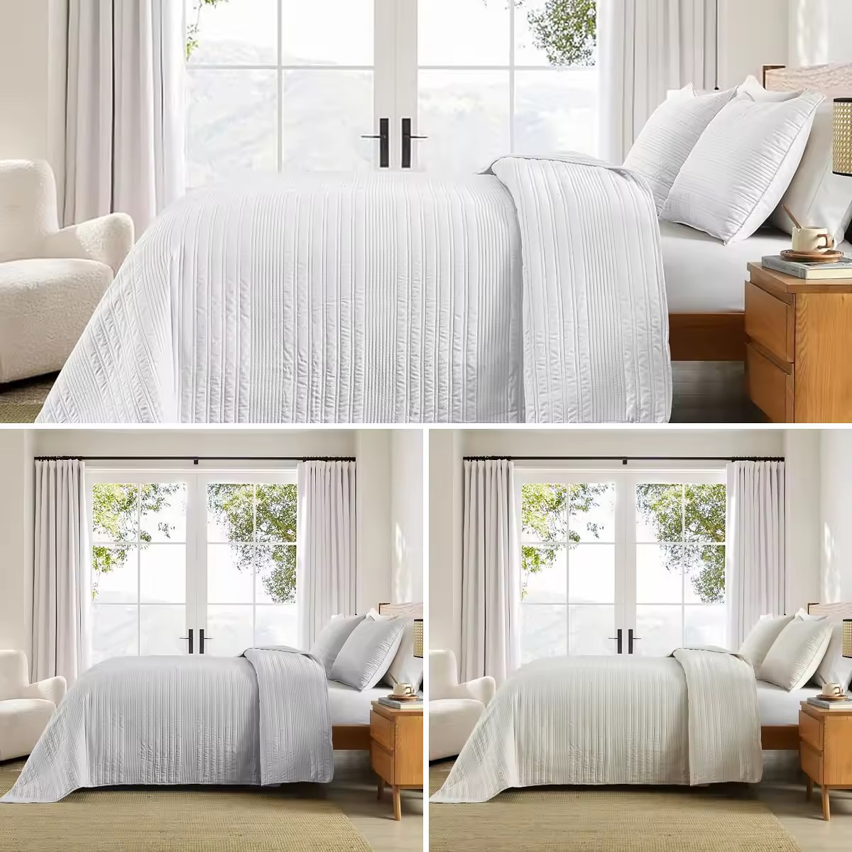 Very thin bedspreads with 2 pillow cases