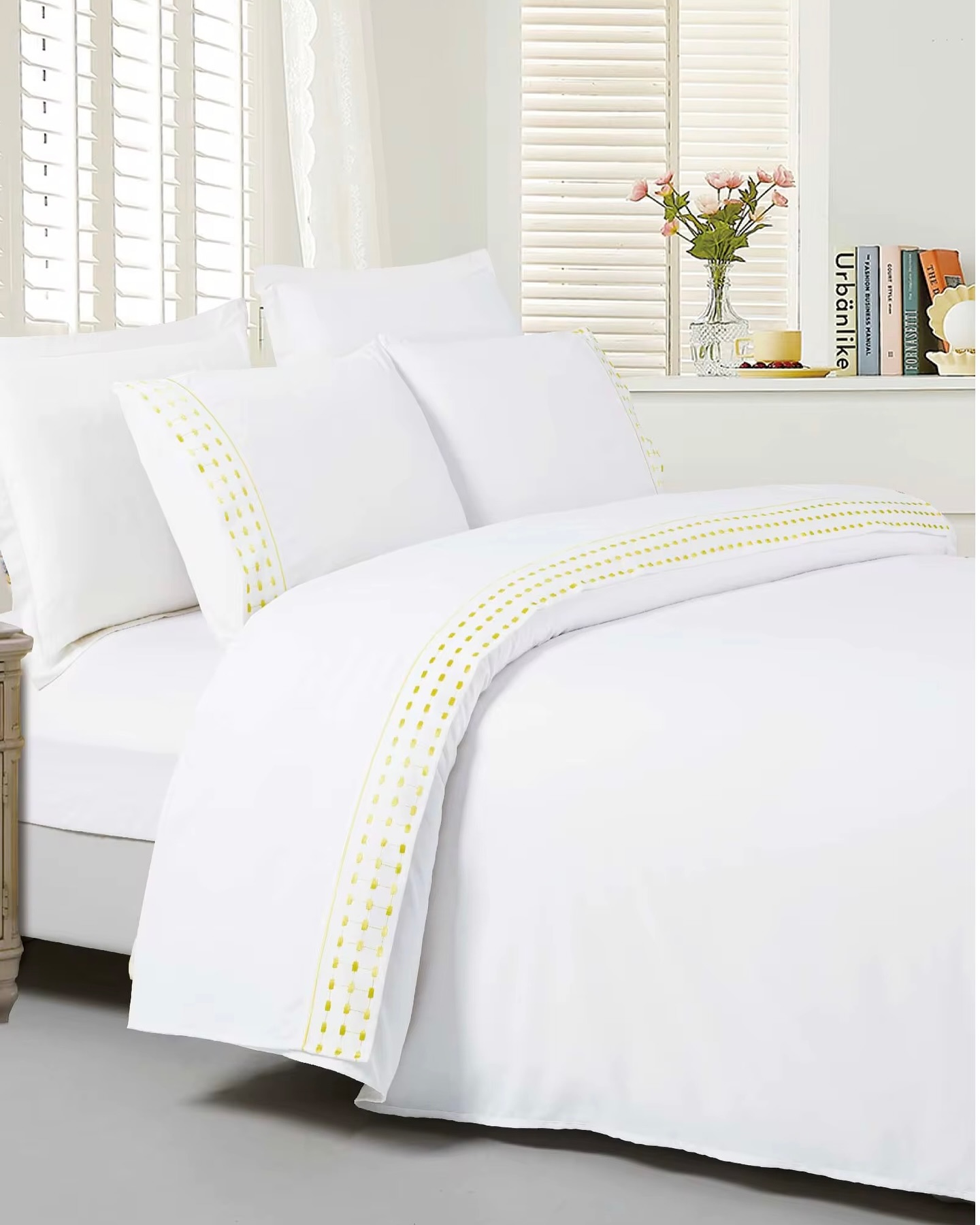 5/6 soft fiber fitted elastic bedsheets  with 2 pillow cases