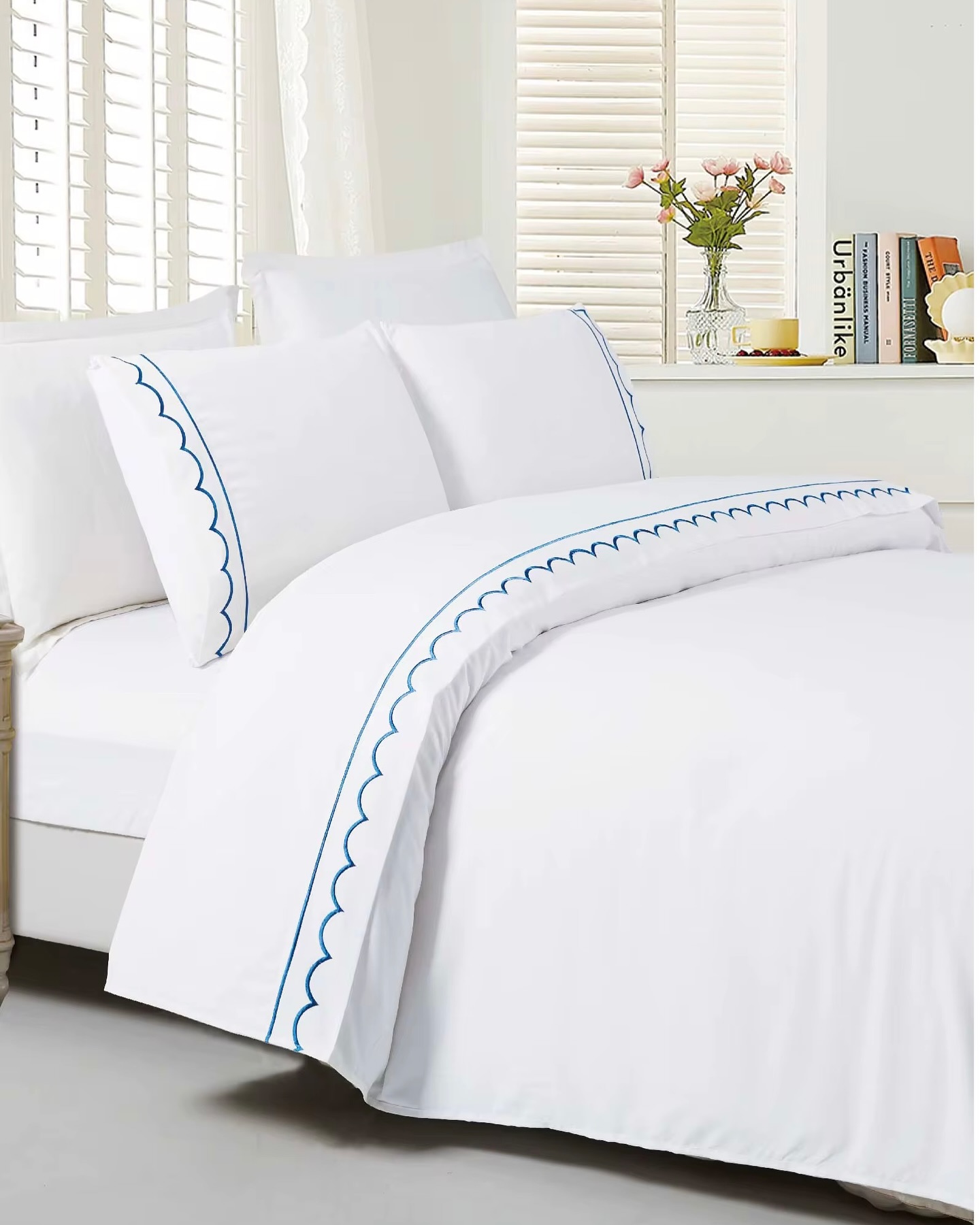 5/6 soft fiber fitted elastic bedsheets  with 2 pillow cases