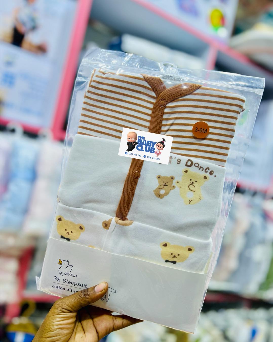 pack of 3 baby Cotton overalls