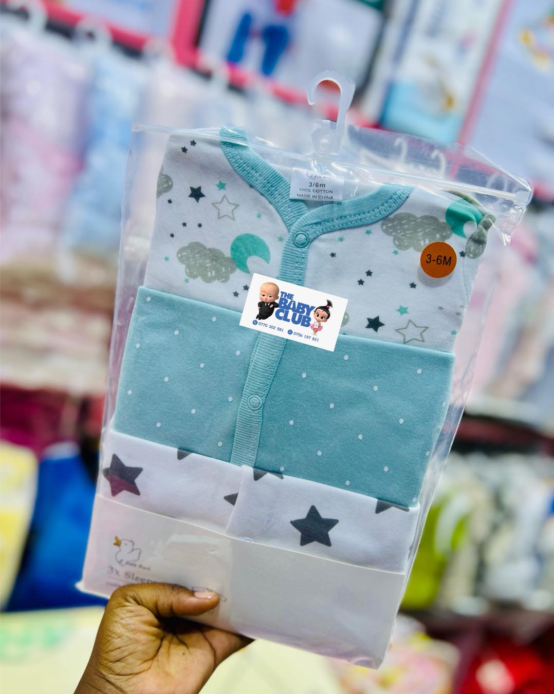 pack of 3 baby Cotton overalls